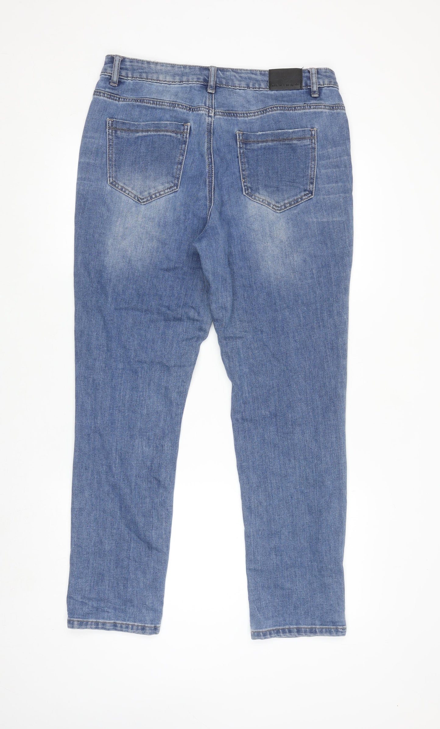 Simply Be Women Blue Size 14 Slim Boyfriend Distressed Jeans
