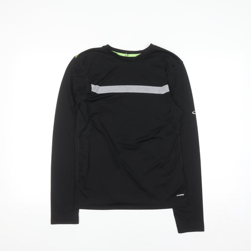 Champion Mens Black Long Sleeve Duodry Athletic Running Top Size S