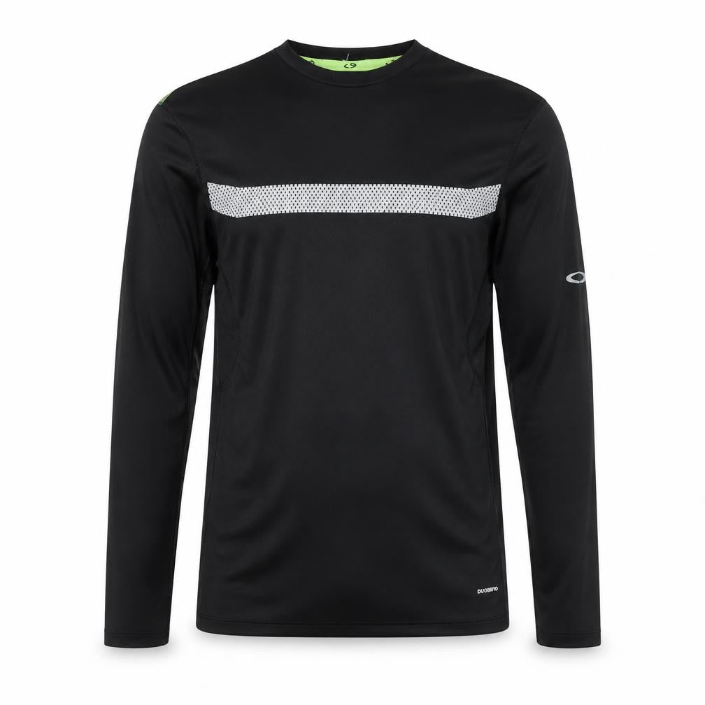 Champion Mens Black Long Sleeve Duodry Athletic Running Top Size S