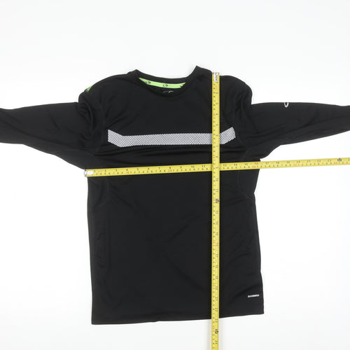 Champion Mens Black Long Sleeve Duodry Athletic Running Top Size S