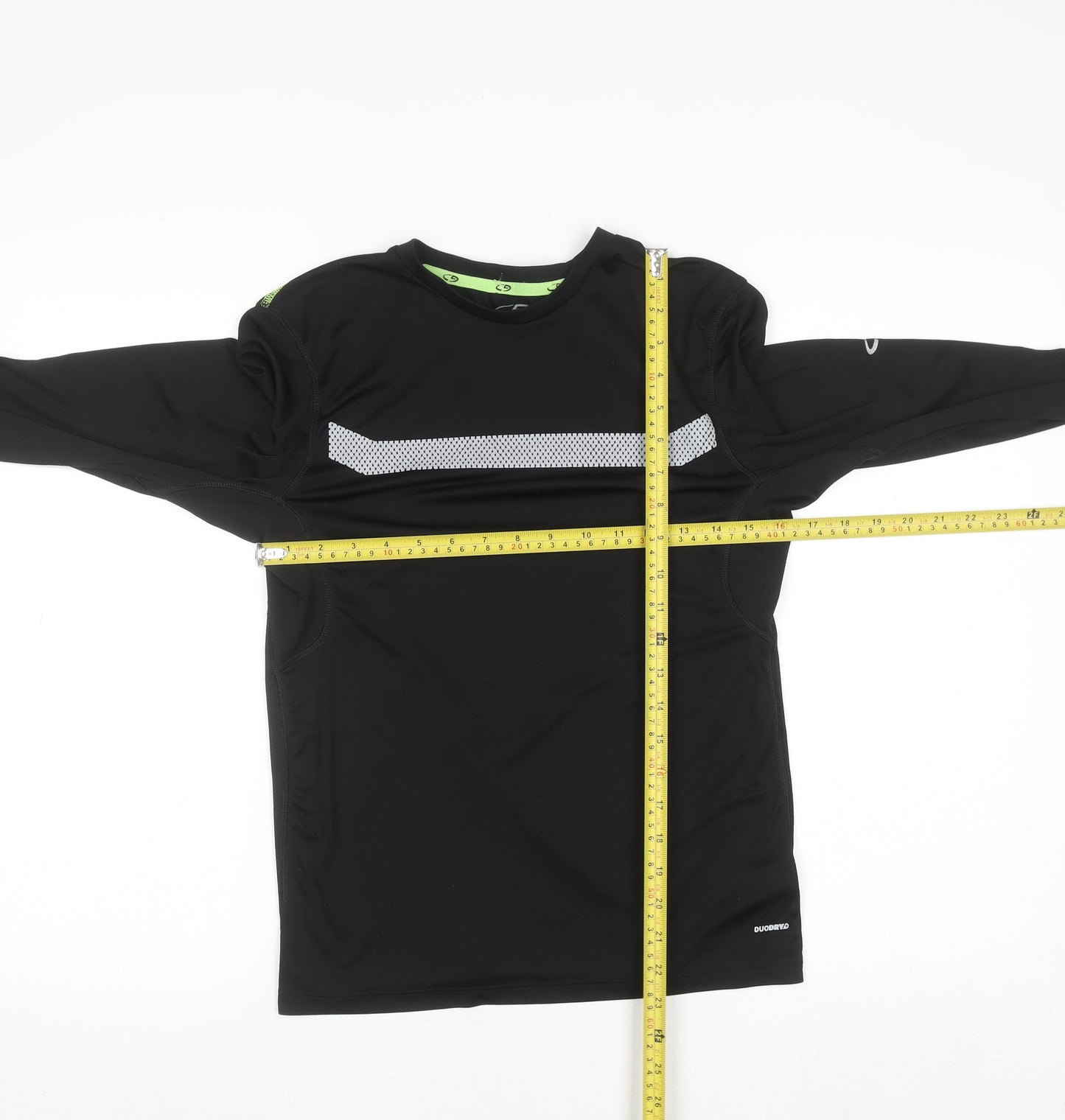 Champion Mens Black Long Sleeve Duodry Athletic Running Top Size S
