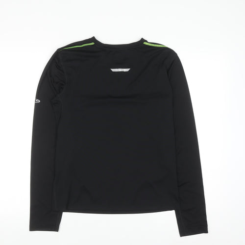 Champion Mens Black Long Sleeve Duodry Athletic Running Top Size S
