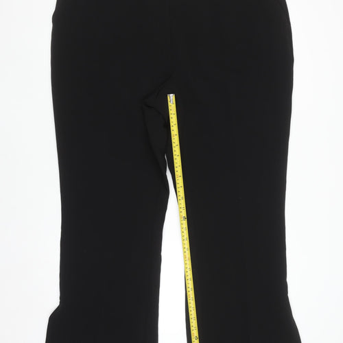 Gallery Womens Black UK 20 Straight Dress Pants Workwear