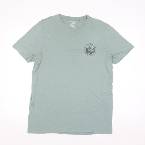 Mountain Warehouse Men’s Green Outdoor Graphic T-Shirt Size L Cotton