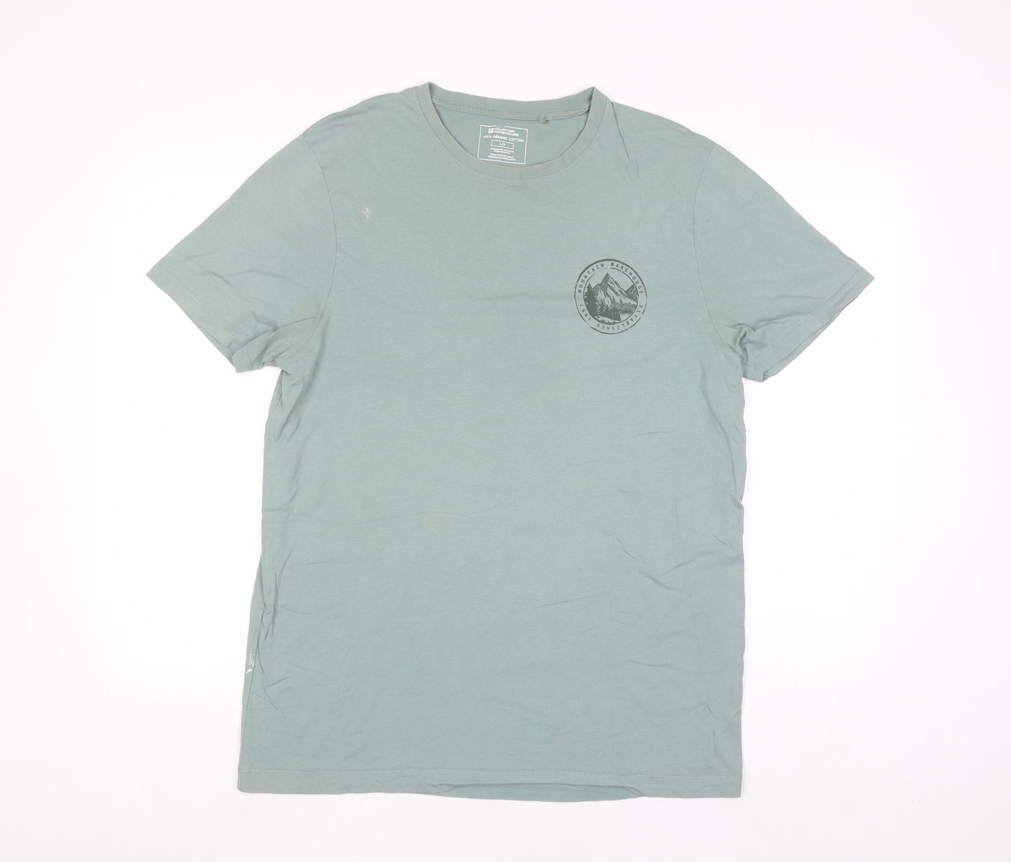 Mountain Warehouse Men’s Green Outdoor Graphic T-Shirt Size L Cotton