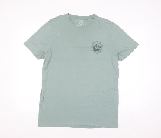 Mountain Warehouse Men’s Green Outdoor Graphic T-Shirt Size L Cotton