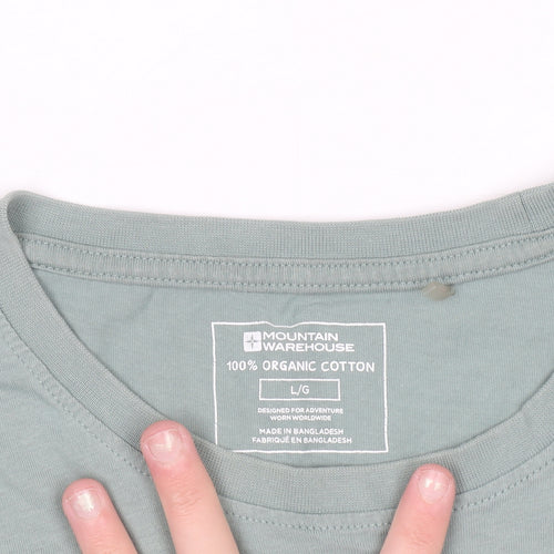 Mountain Warehouse Men’s Green Outdoor Graphic T-Shirt Size L Cotton