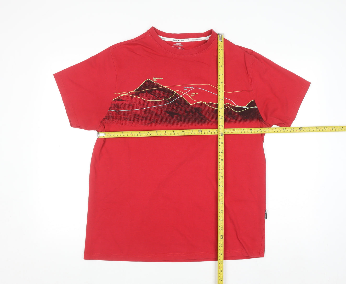 Trespass Men's Red Quick Dry Outdoor Graphic T-Shirt Size L