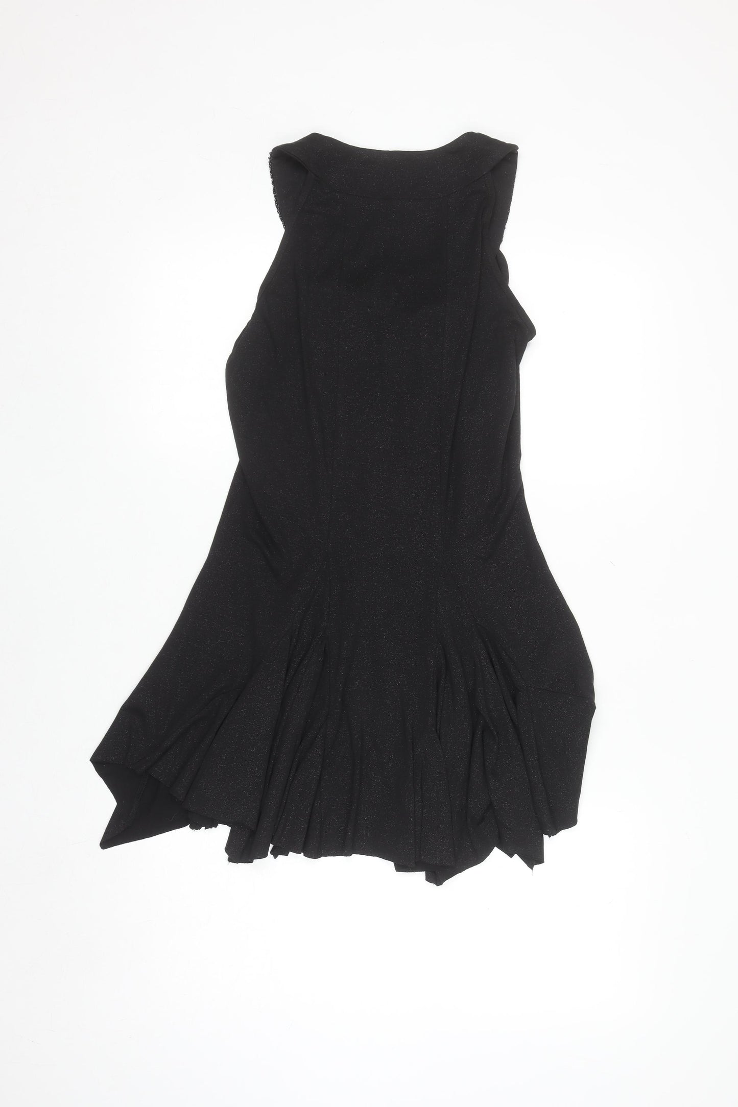 Dunnes Women’s Black Beaded A-Line Sleeveless Party Dress Size 10