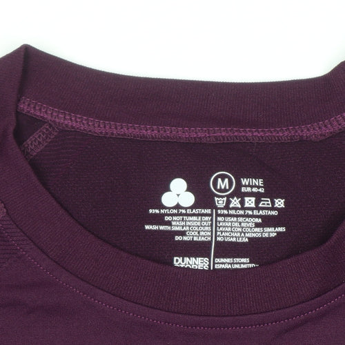 Dunnes Stores Men's Purple Athletic T-Shirt M Moisture Wicking Gym Top