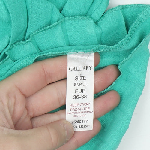 Gallery Women’s Green Short Sleeve Polyester Blouse Size S