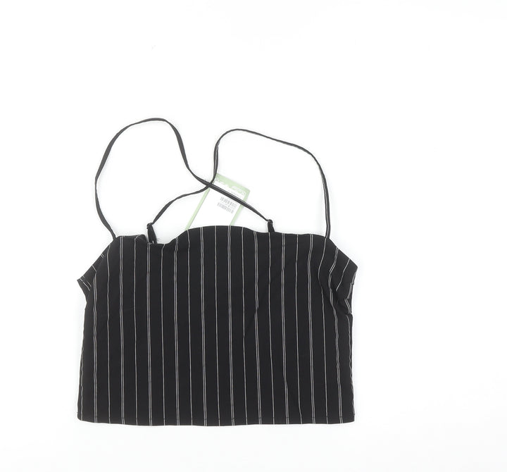 H&M Divided Women’s Black Striped Camisole Top Size 12
