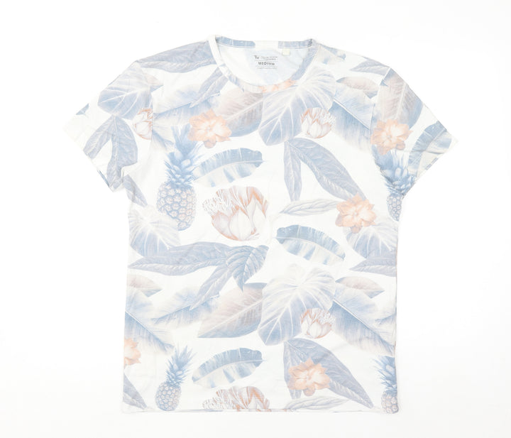 Tu Men's Multicoloured Tropical Floral Crew Neck T-Shirt Size M