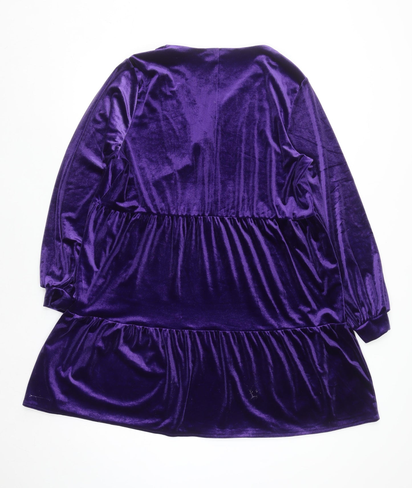 H&M Divided Women's Purple Velvet Swing Dress M