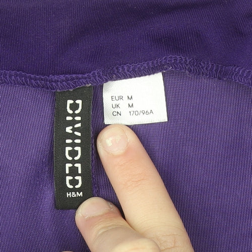 H&M Divided Women's Purple Velvet Swing Dress M