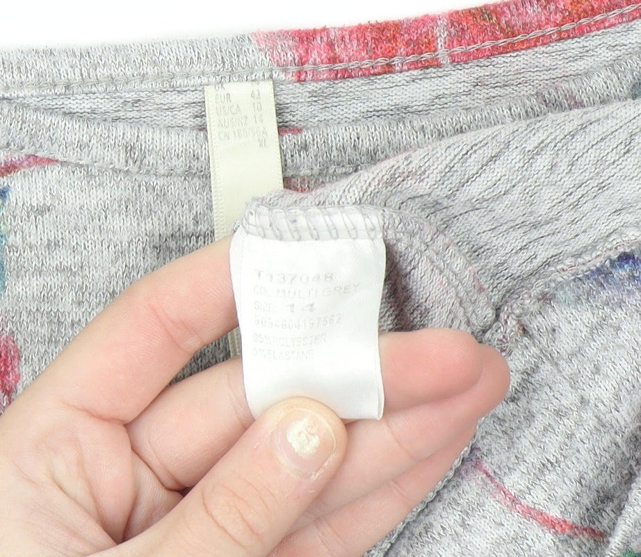 Stella Women's Grey Floral Pullover Jumper Size 14