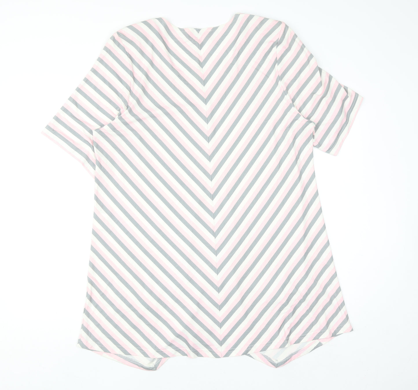 Mona Lisa Women’s Multicoloured V-Neck Striped Tunic Blouse Size 20