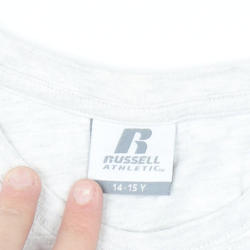 Russell Athletic Boys Grey Graphic Print Sports T-Shirt 14-15 Years