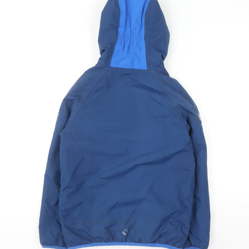 Regatta Boys Blue Hooded Windbreaker Jacket 11-12 Years Waterproof Lightweight