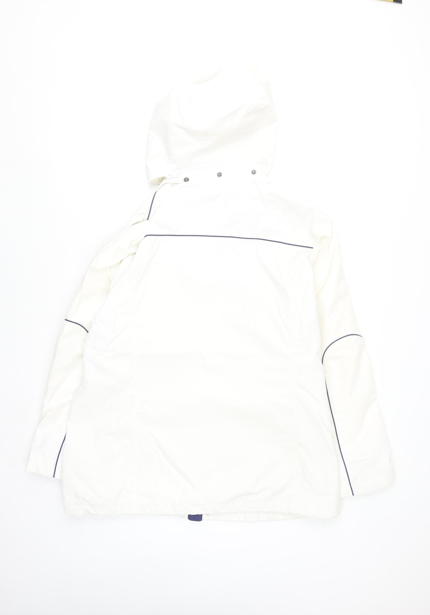 Saint James Women White Waterproof Hooded Parka Jacket Size 16