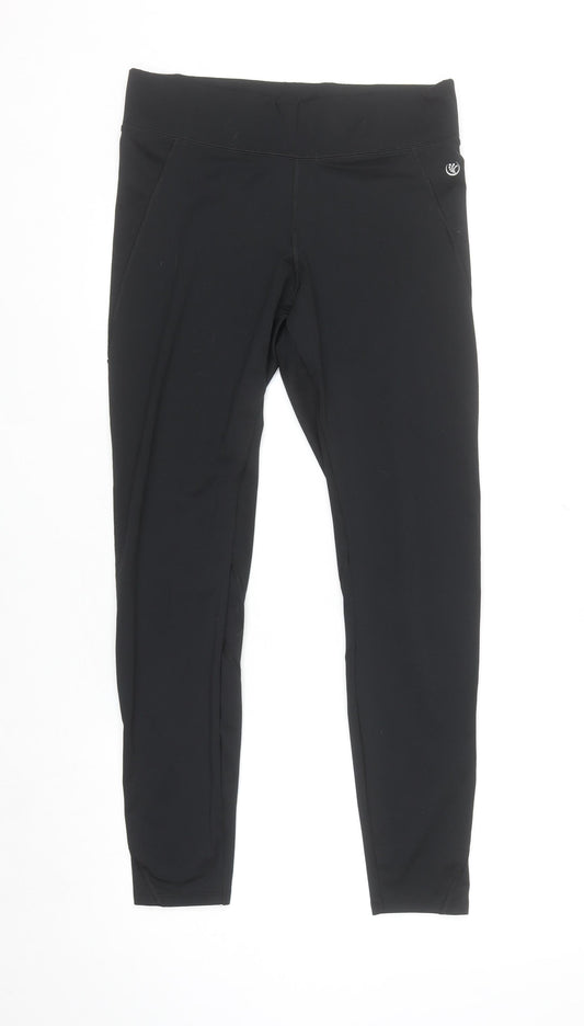 Dunnes Stores Women's Black Ankle Leggings Size M Performance Sport