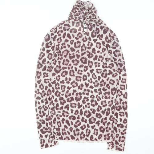 Zara Women’s Multicoloured Animal Print High Neck Blouse Size 8