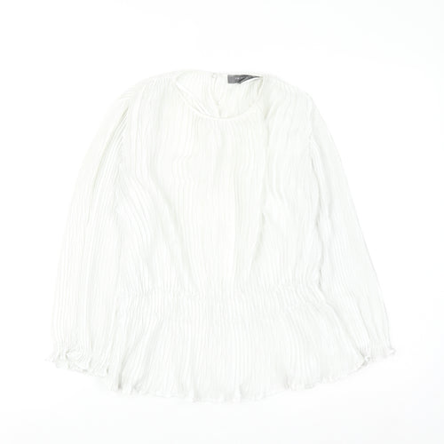 Primark Women’s White Long Sleeve Tunic Blouse Size 6