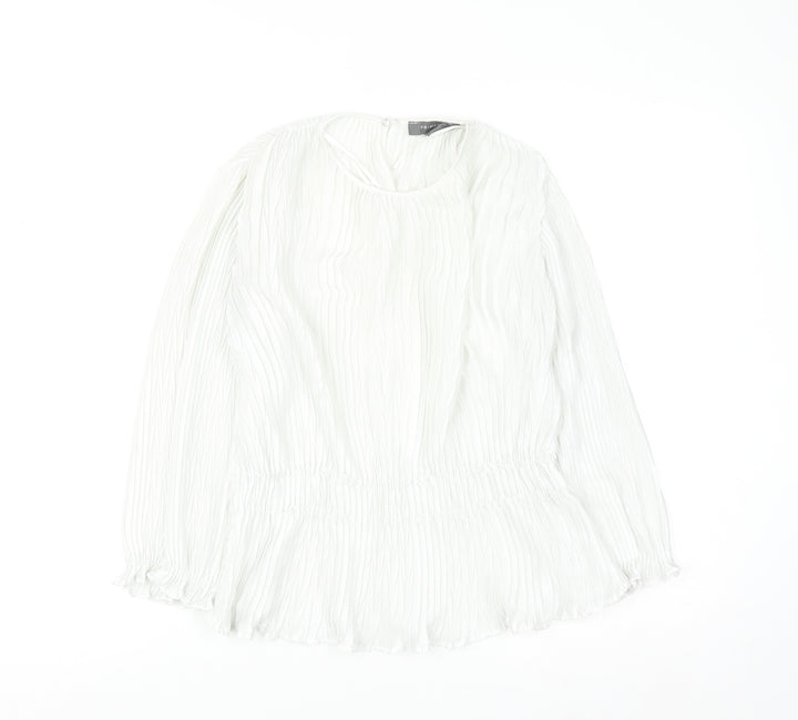 Primark Women’s White Long Sleeve Tunic Blouse Size 6