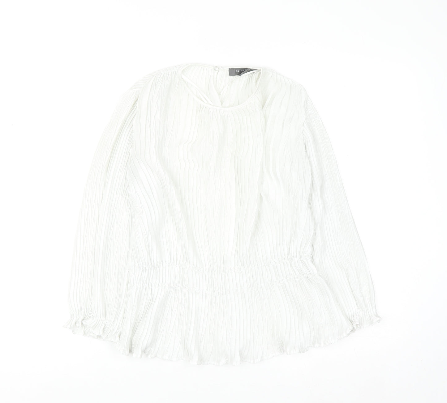 Primark Women’s White Long Sleeve Tunic Blouse Size 6