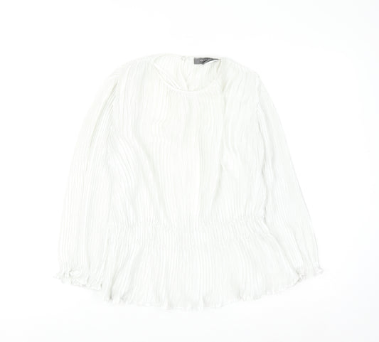 Primark Women’s White Long Sleeve Tunic Blouse Size 6