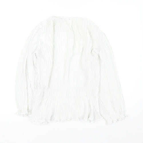 Primark Women’s White Long Sleeve Tunic Blouse Size 6