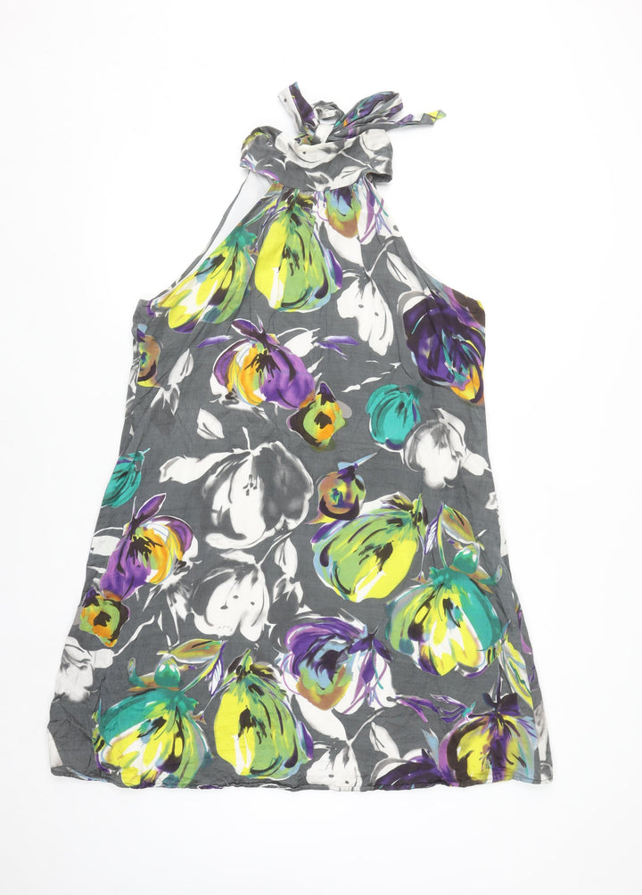 Dolce Vita Women’s Multicoloured Floral Halter Neck Shift Dress Size 12