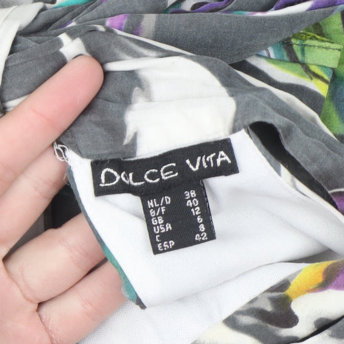 Dolce Vita Women’s Multicoloured Floral Halter Neck Shift Dress Size 12
