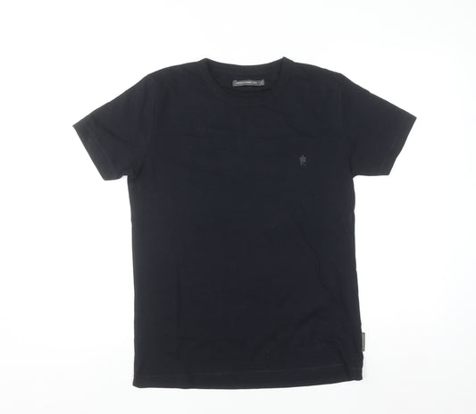 French Connection Men's Black Cotton Crew Neck T-Shirt Size S