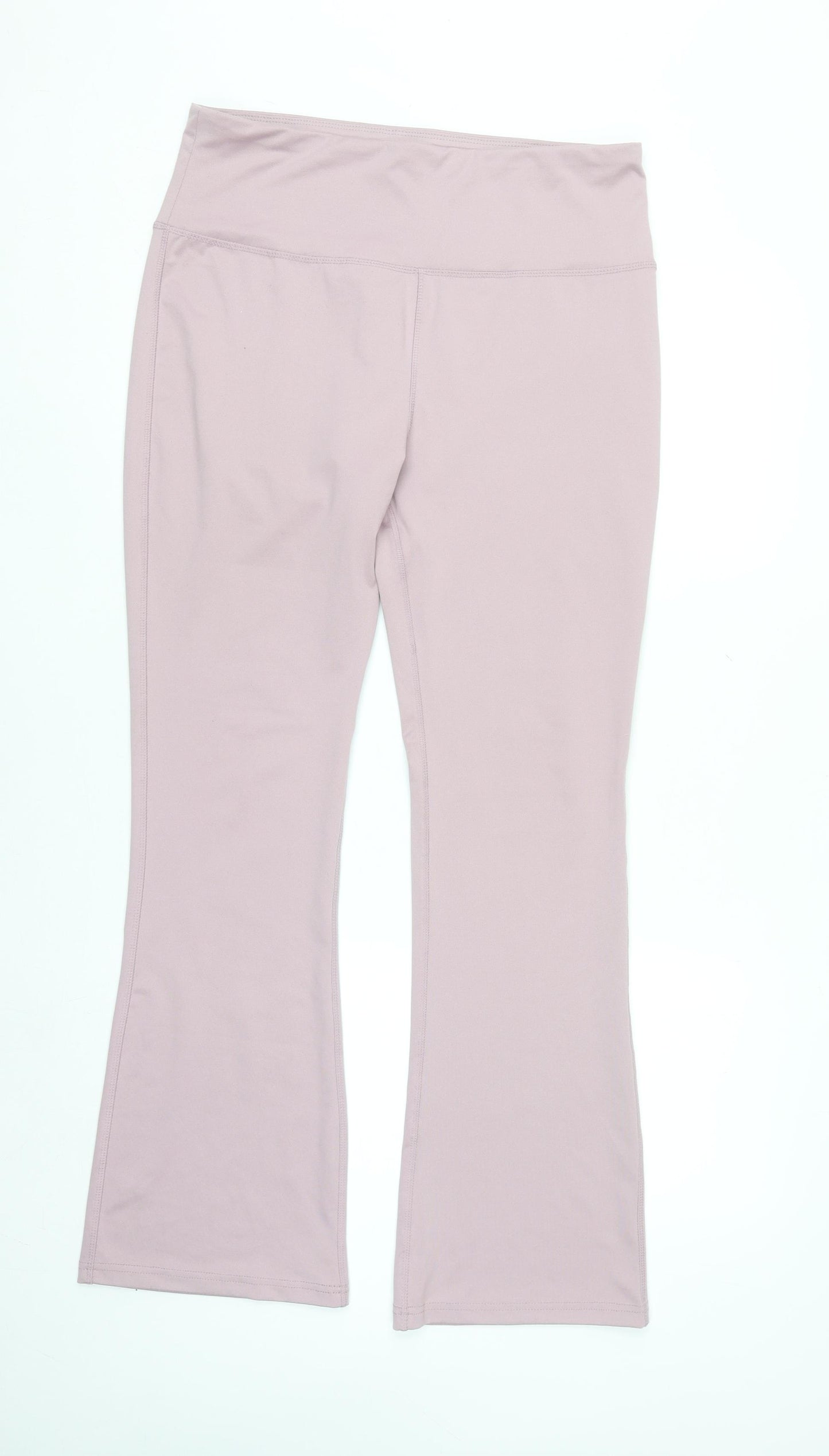 WORKOUT Women’s Pink Flared Activewear Trousers L Stretch Comfort