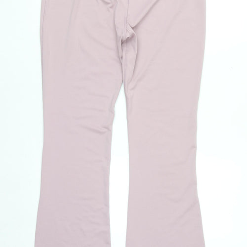 WORKOUT Women’s Pink Flared Activewear Trousers L Stretch Comfort