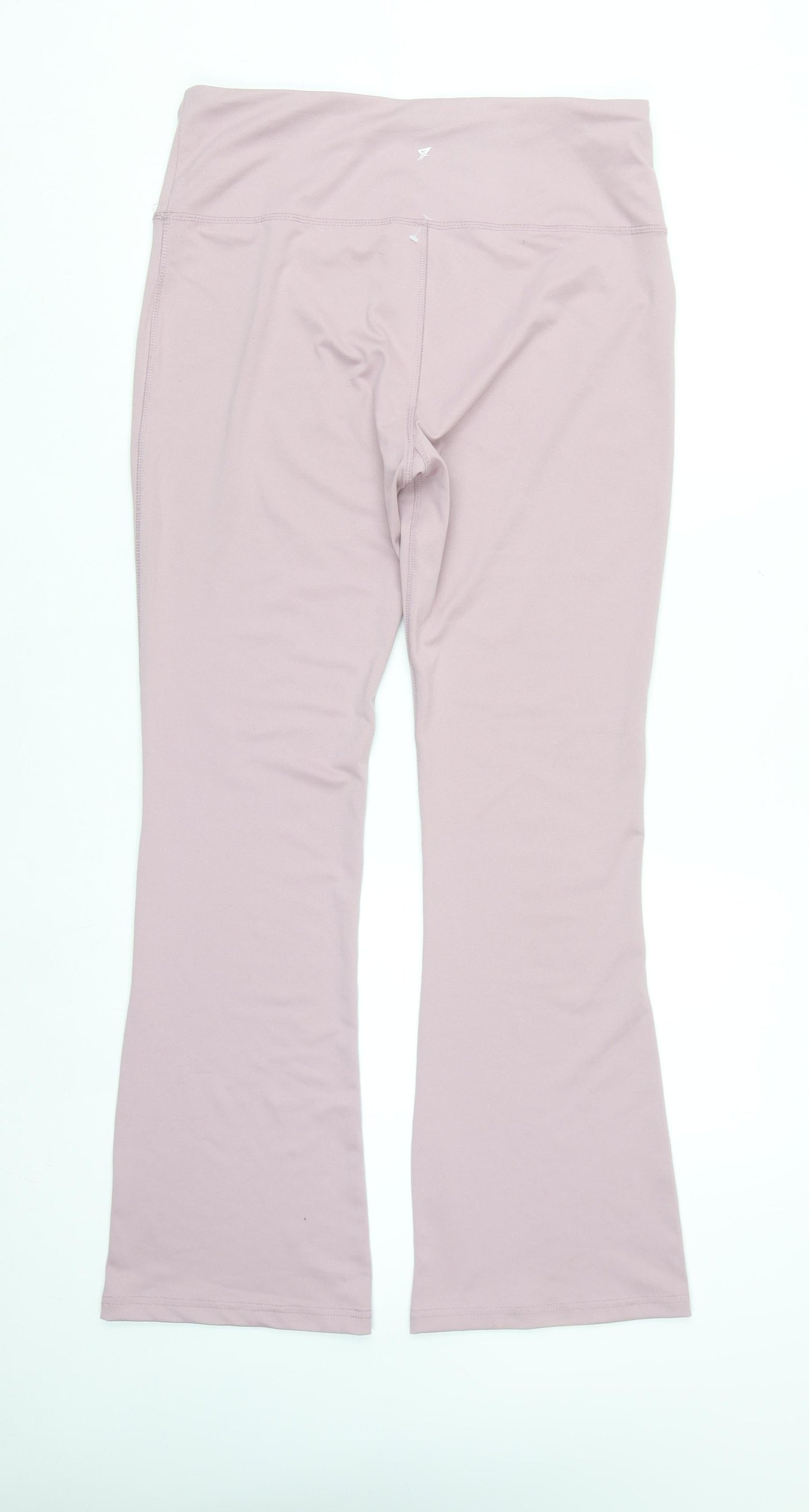 WORKOUT Women’s Pink Flared Activewear Trousers L Stretch Comfort
