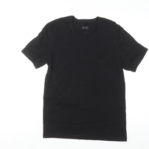 BOSS Men's Black Cotton Crew Neck Short Sleeve T-Shirt Size S