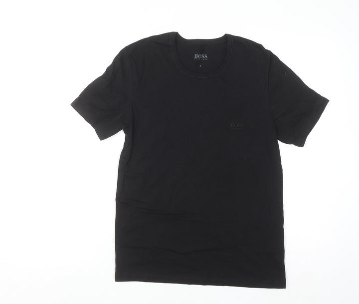 BOSS Men's Black Cotton Crew Neck Short Sleeve T-Shirt Size S