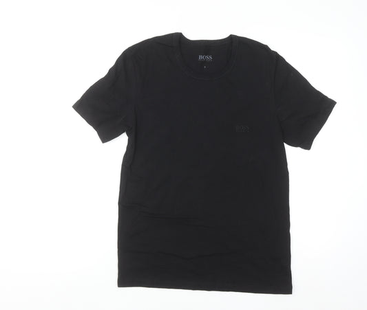 BOSS Men's Black Cotton Crew Neck Short Sleeve T-Shirt Size S
