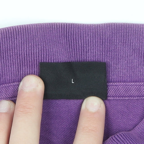 Hugo Boss Men’s Purple Cotton Short Sleeve Polo Shirt Size L