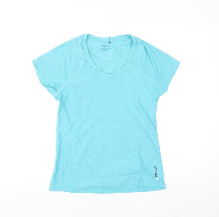 Reebok Women Blue Sports T-Shirt Small Moisture Wicking
