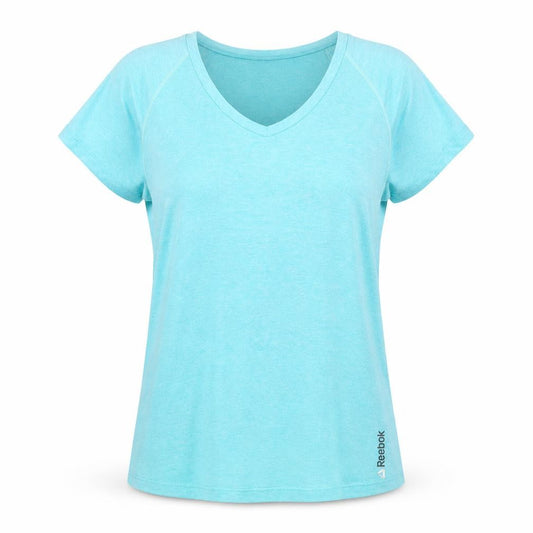 Reebok Women Blue Sports T-Shirt Small Moisture Wicking