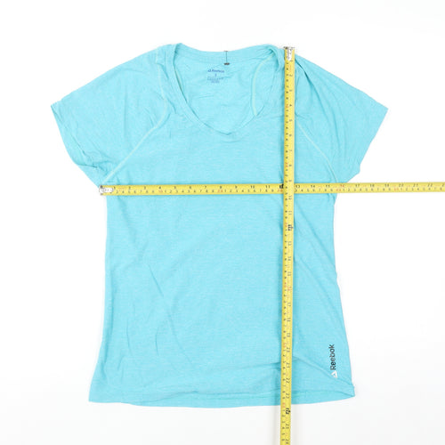 Reebok Women Blue Sports T-Shirt Small Moisture Wicking