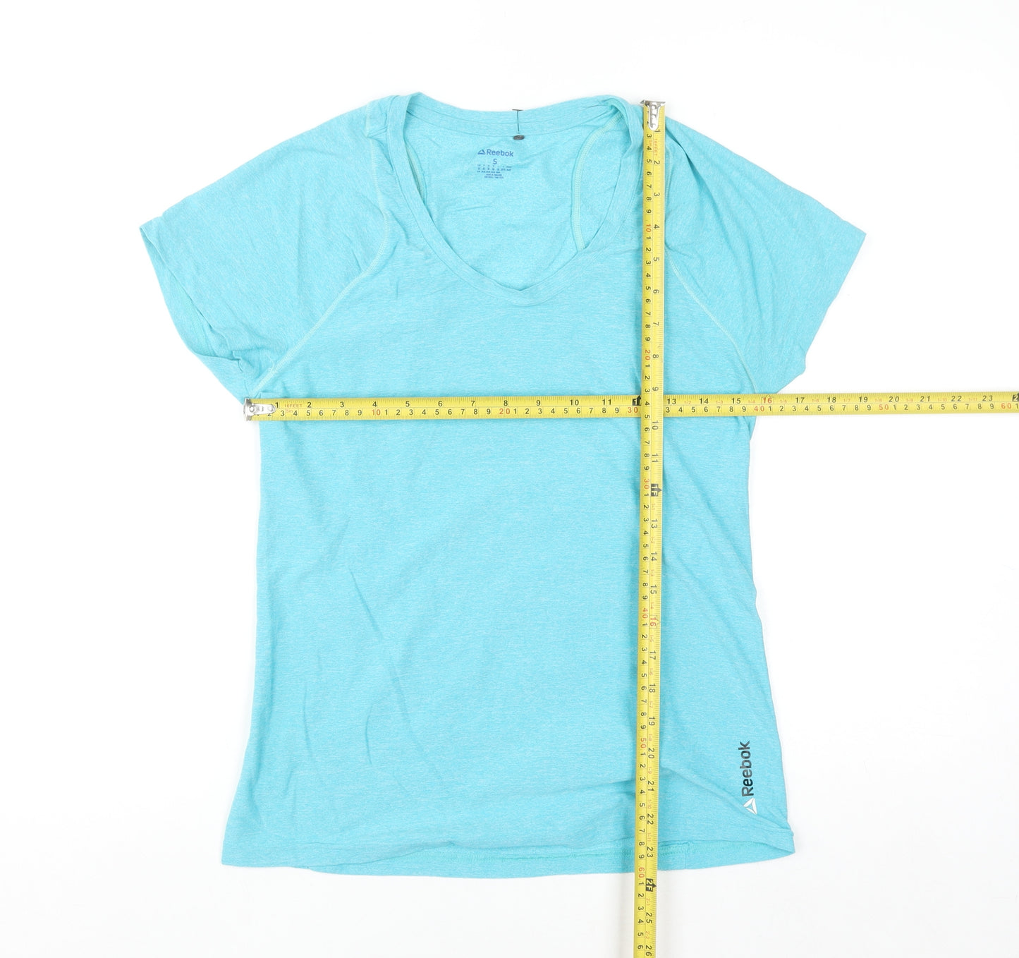 Reebok Women Blue Sports T-Shirt Small Moisture Wicking
