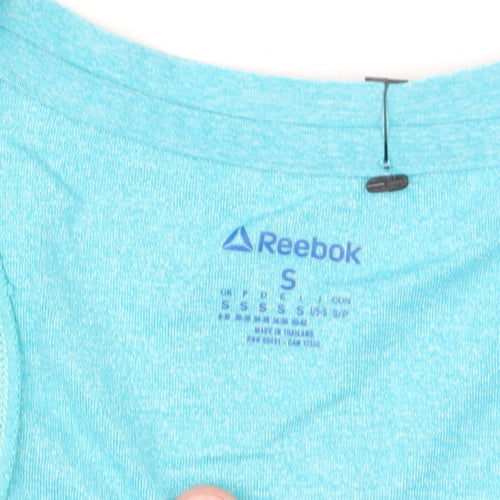 Reebok Women Blue Sports T-Shirt Small Moisture Wicking