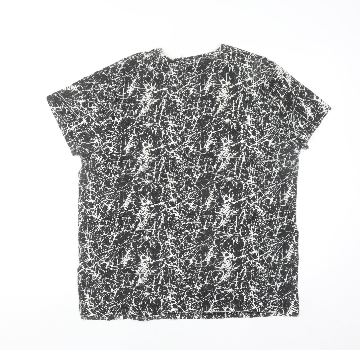 Cedar Wood State Men's Black White Graphic Print Cotton T-Shirt L