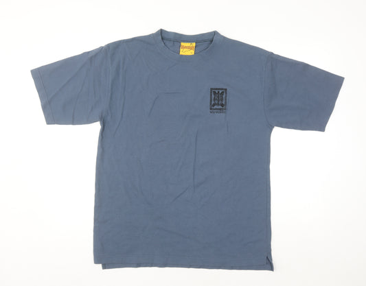 WAIWURRIE Men's Blue Graphic Cotton T-Shirt Medium Vintage Style