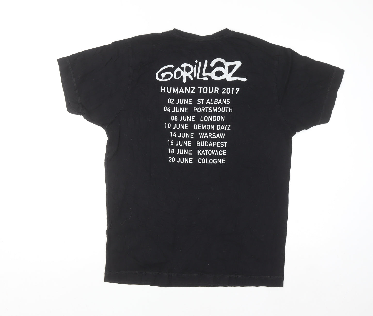 G Foot Men’s Black Gorillaz Humanz Tour 2017 Cotton T-Shirt M