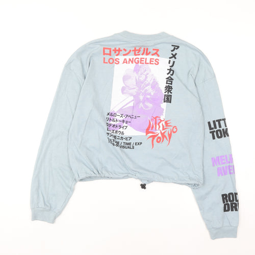 Urban Outfitters Blue Long Sleeve Graphic Tokyo Top Size S Unisex
